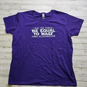 Funny Star Wars Spoof Graphic Tee (2XL)for Science Physics Teacher May 4th F=MA